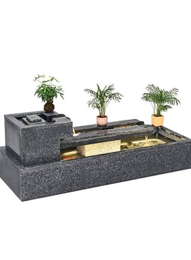 天然石材庭院造景阳台户外生财流水摆件循环水系景观室内喷泉鱼池