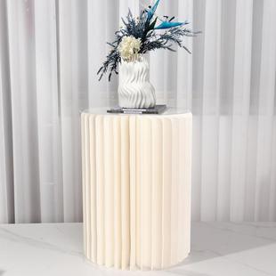 折纸甜品台订婚新款婚庆折叠圆柱摆台柱橱窗摆件装饰场景布置