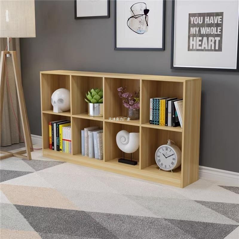 简易书柜书架落地简约置物架收纳小柜子自由格子组合柜省空间学生