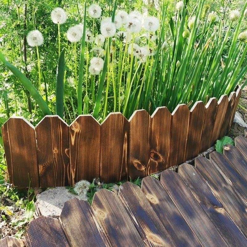 院子围栏花盆防腐木院子木栅栏花园户外庭院花坛插地挡土围栏装饰