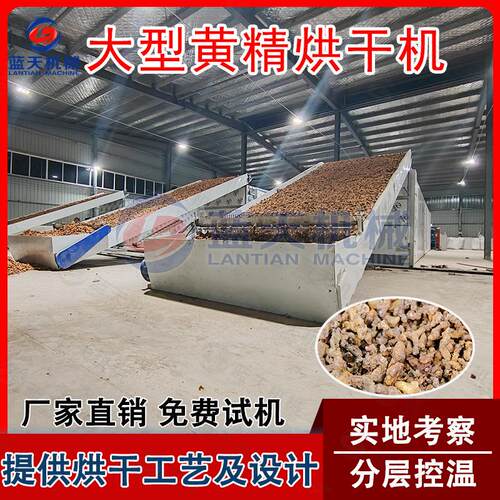 网带式黄精烘干机 全自动白及鹿竹切片干燥生产线 玉竹片烘干设备