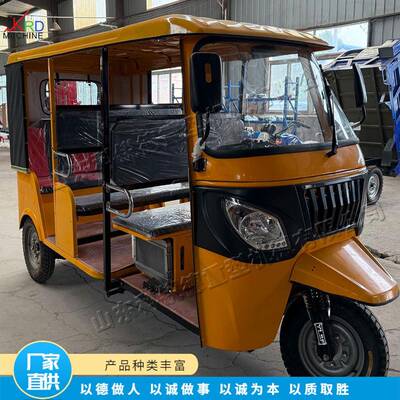 出口遮阳载客电动三轮车 电动三轮嘟嘟车 三排六座拉客营运车