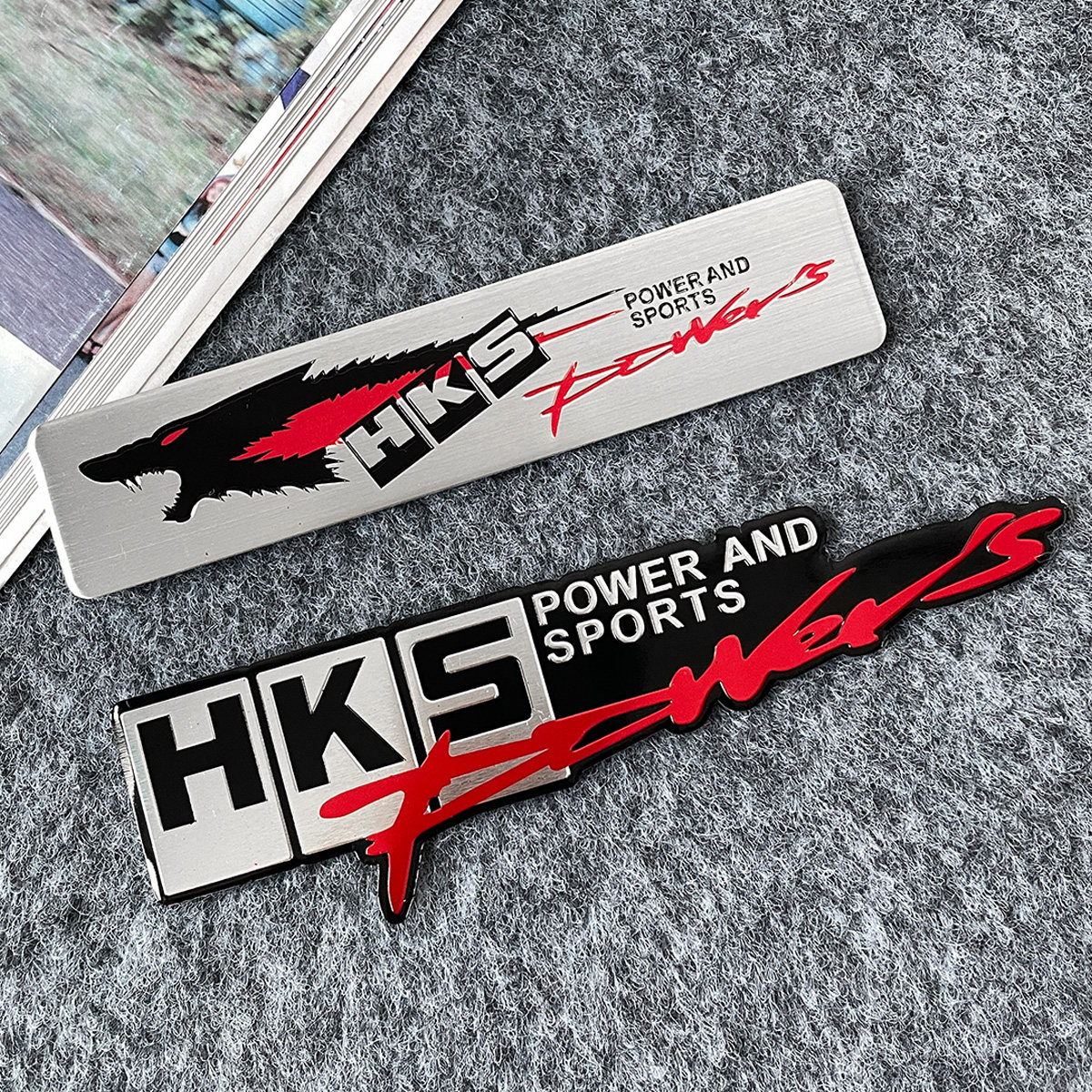 HKS动力金属贴适用于本田思域雅阁无限MUGEN车标铝贴车身侧标尾标
