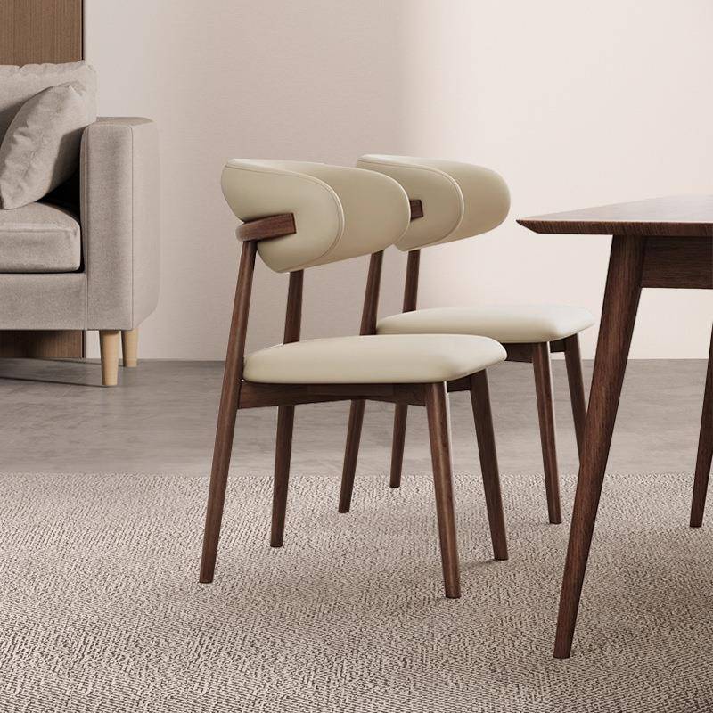 实木餐椅家用椅子书桌椅靠背椅现代简约意式轻奢设计师餐桌椅