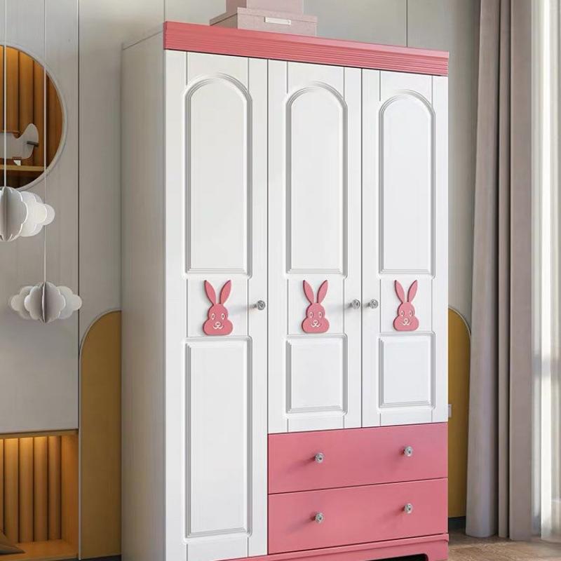 儿童衣柜衣橱平开门家用男女孩小衣柜简约现代经济型推拉门大衣橱