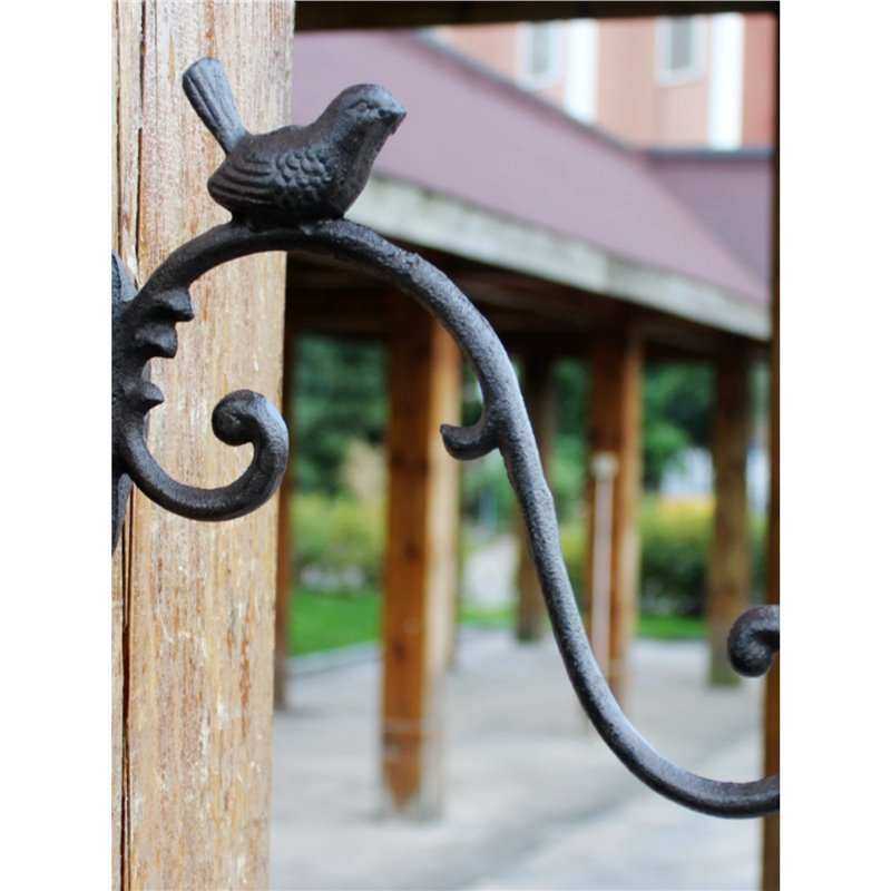 格嘉睿尔铸铁工艺品铁艺挂钩小鸟欧式古典怀旧风格庭院吊蓝壁挂