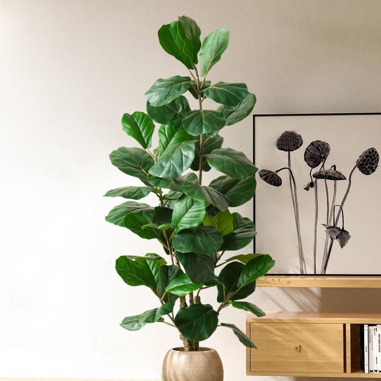 仿真绿植假植物琴叶榕高端轻奢客厅装饰大型仿生盆栽室内盆景摆件