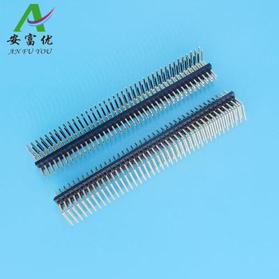 【折扣价】双排排针2.542*40P弯针间距2.54MM2X4090度环保