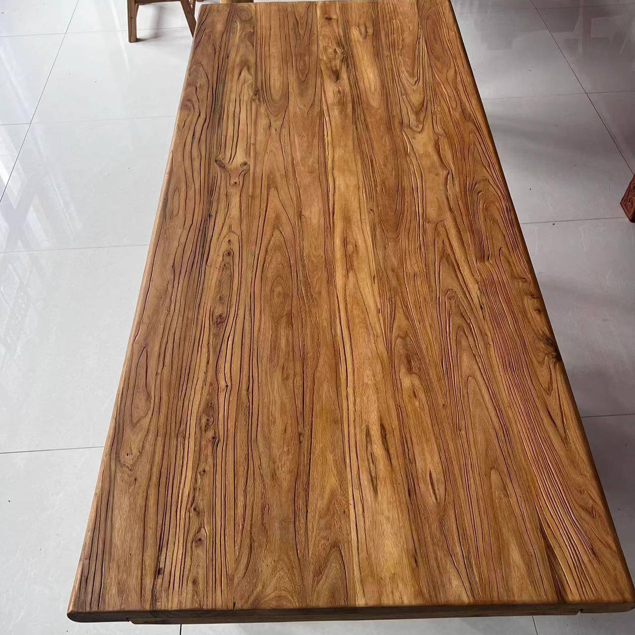 【折扣价】老榆木桌子实木板复古茶桌茶台家用办公简约餐桌书桌民