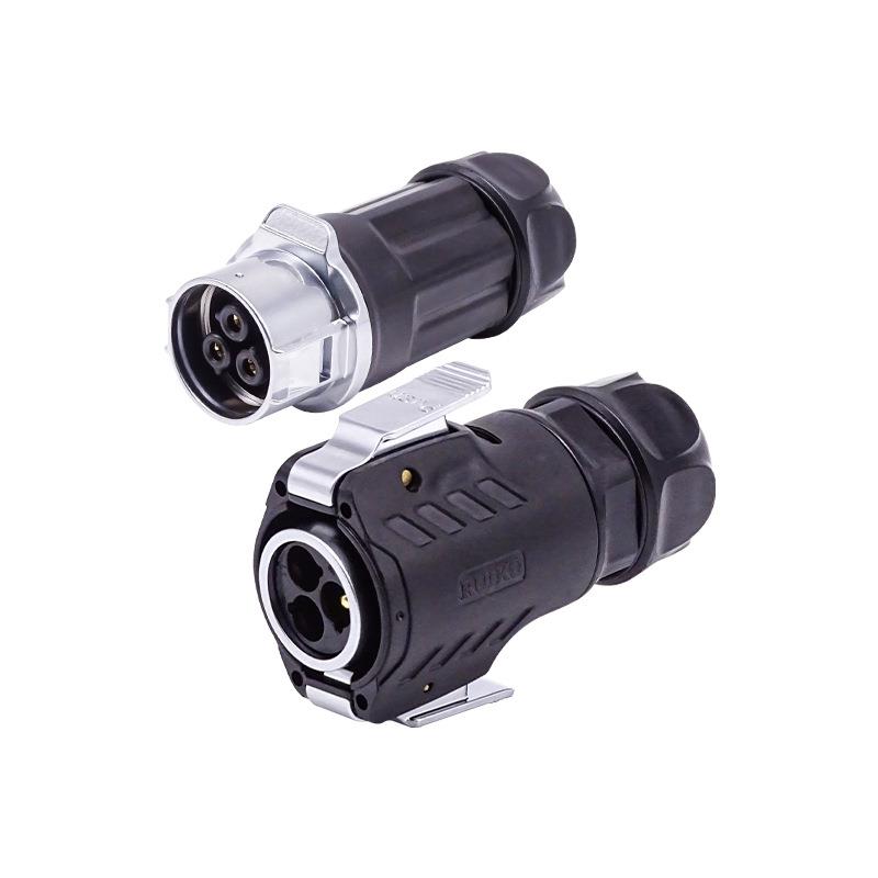 【折扣价】锐铠24系列3芯四孔M24防水连接器航空插头双扣快速连接