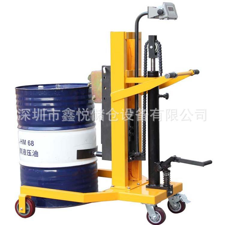电子称手推油桶车称重式油桶车液压油桶车油桶搬运车DTF450A-1