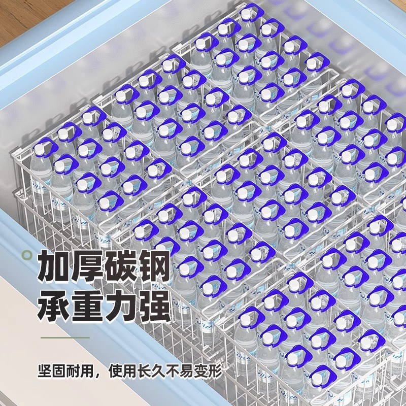 冰箱冰柜内部置物架可叠加收纳隔层架子吊篮矿泉水收纳筐冰箱神器