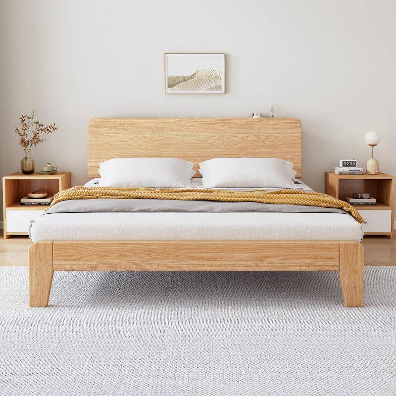 【折扣价】实木床现代简约1.8米主卧双人床工厂直销经济型1.5米床