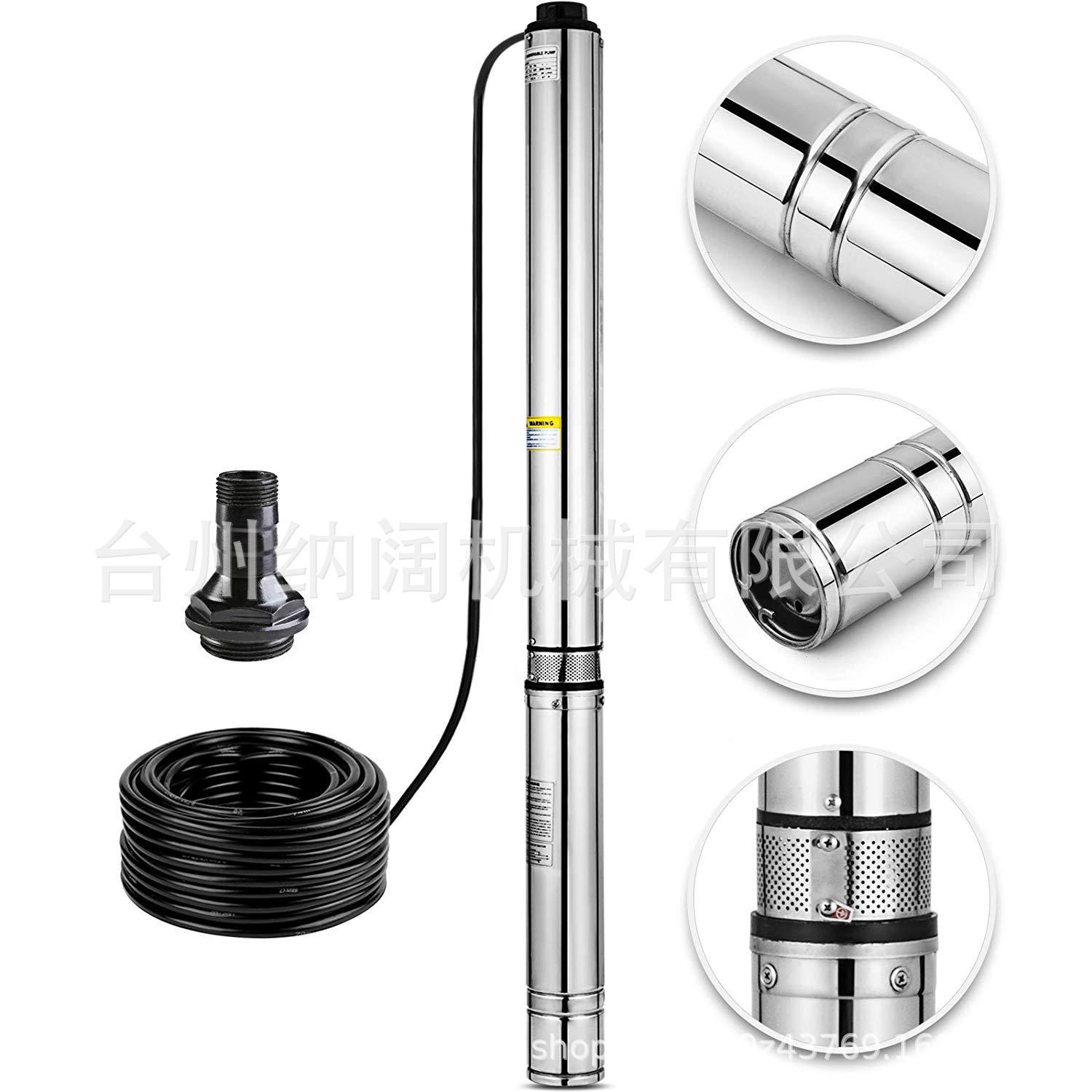 跨境不锈钢深井泵2Hp美规潜水泵4