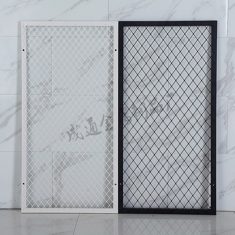 定制菱形网格片铁艺网吊顶工业风隔断墙镂空屏风装饰钢板丝网天花