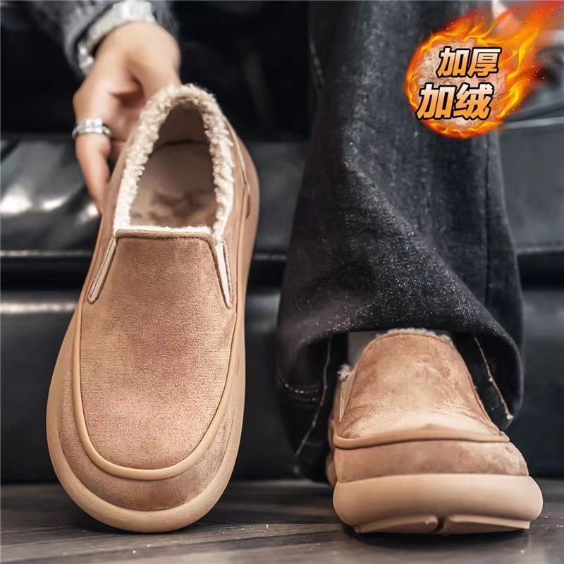 2025年新款男鞋冬季加绒加厚勃肯鞋保暖百搭潮流一脚蹬棉鞋,流行男鞋,棉鞋,淘宝优惠券,粉丝福利购,淘宝优惠卷