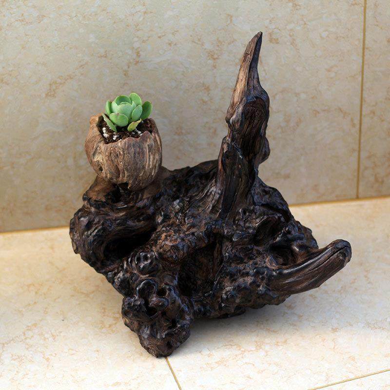 天然根雕花架木雕 家具阳台客厅茶几桌面摆件装饰品工艺礼品