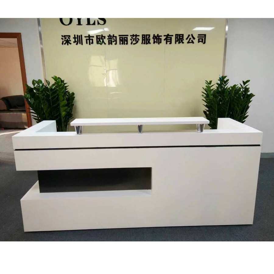 烤漆现代简约前台接待台桌公司咨询台接待台收银台柜台吧台桌1022