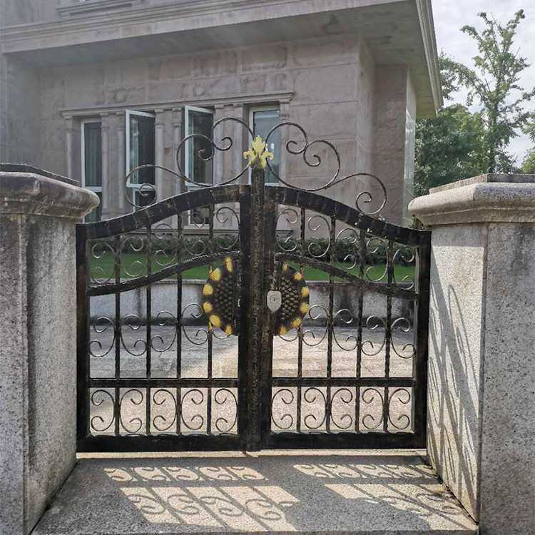 庭院铁艺小门锻铁围墙门户外花园铁门院墙栅栏门院子门锻铁庭院门