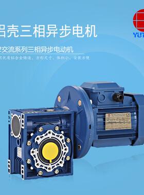 供应雨田250W滚筒输送机减速电机YE36334/RV040蜗轮蜗杆铝壳电机