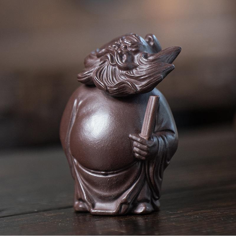 【折扣价】宜兴原矿紫砂天师钟馗夜巡茶宠茶玩摆件宜兴手工可养茶