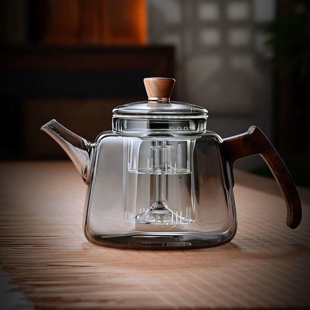 【折扣价】耐高温加厚玻璃蒸煮一体茶壶大容量烧水壶侧把茶壶家用