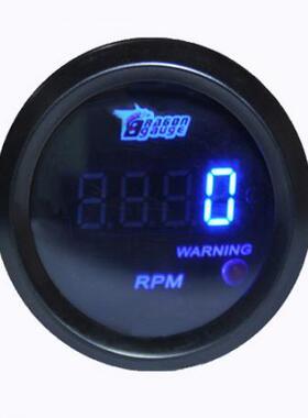 52MM黑色外壳蓝色数字显示RPM转速表车用仪表改装车仪表