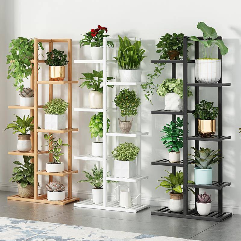 花架楠竹带轮绿萝花盆架客厅室内阳台花架子落地多层省空间绿植