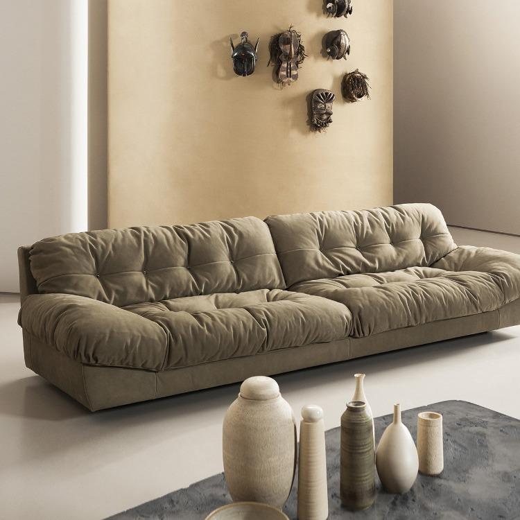 意式极简科技布沙发BAXTER磨砂皮云朵沙发现代简约小户型轻奢沙发