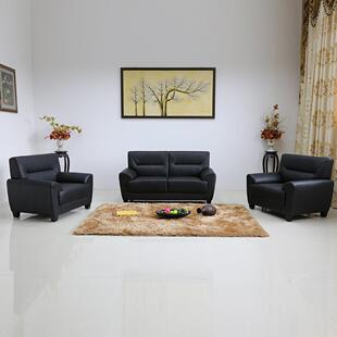 简约配套商务沙发办公皮制1+1+2沙发组合接待洽谈休闲西皮沙发