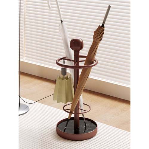 电商轻奢铁艺多功能收纳伞架家用餐厅民宿创意沥水雨伞挂架