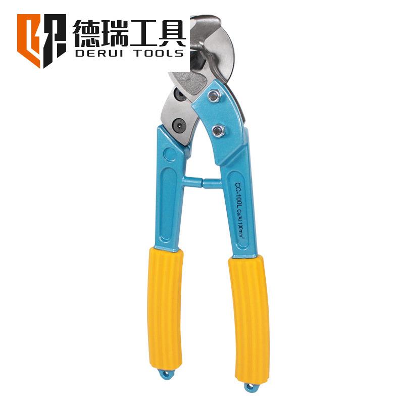 德瑞工具CC-100L长臂电缆剪断线钳省力绝缘剪剪切铜铝电缆