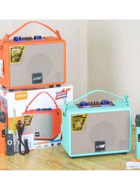 新款KTV时尚现货6.5寸户外K歌移动便携广场舞音箱背带LiGE-6带咪