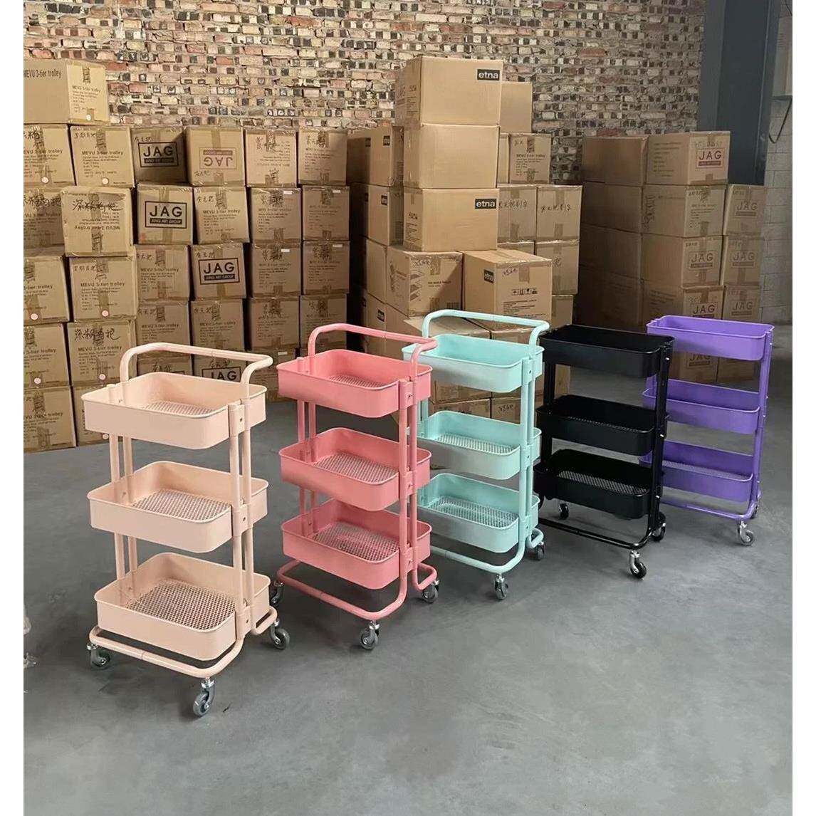 出口外贸直发推车置物架厨房落地储物架浴室卫生间卧室收纳架