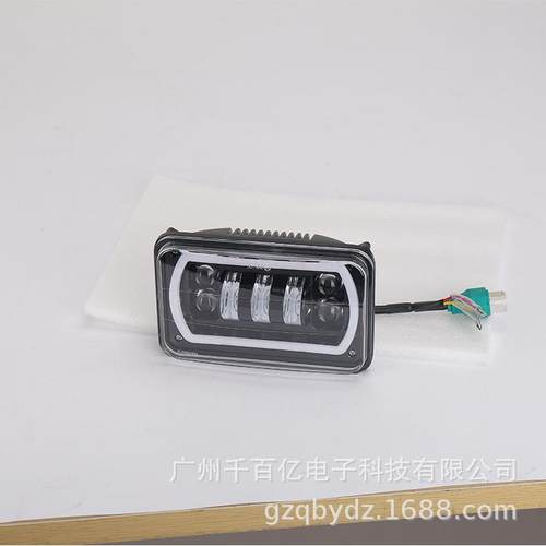 30W5寸头灯4x6适用于牧马人LED方灯带天使眼RGB转向灯前大灯超亮