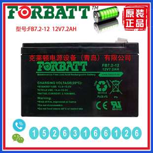 FORBATT蓄电池FB7.2 12V7.2AH不间断电源光伏发电发电厂