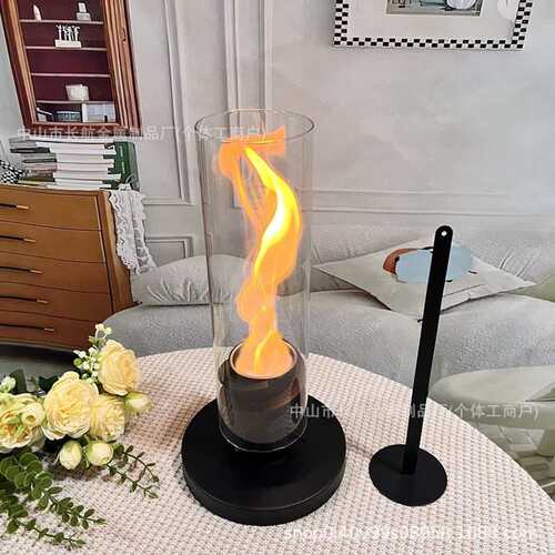 亚马逊旋转酒精壁炉室内真火取暖氛围摆件炉桌面户外加长火焰火炉