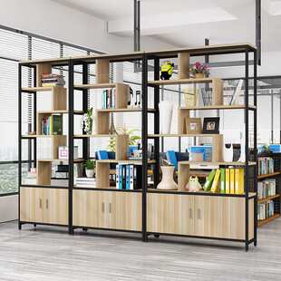 网红书架落地隔断简约办公室置物架客厅铁艺花架装饰柜墙餐厅屏风