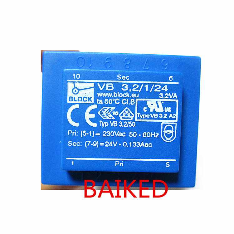 德国BLOCK VB 3,2/1/24 3,2VA ta50C CI.B 变压器 VB 3.2/1/24