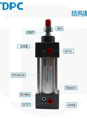 标准气缸SC40非标精准控制活塞通达气缸TDPC