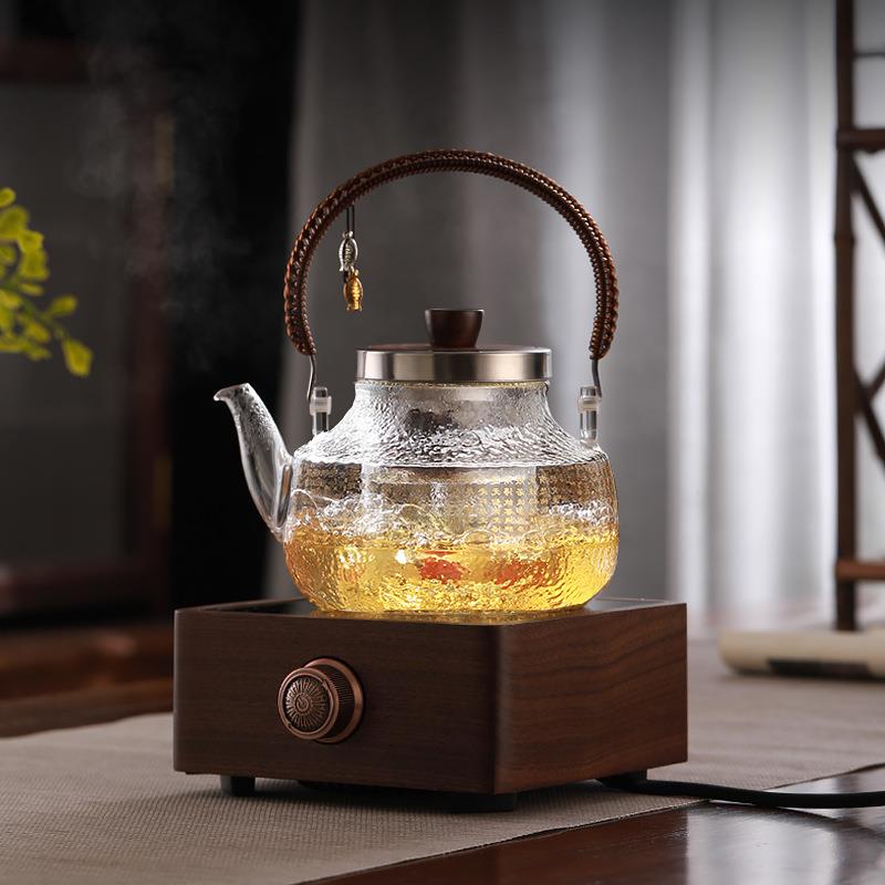 中式心经蒸煮喷淋式两用茶壶玻璃电陶炉专用煮茶小型电陶炉煮茶壶
