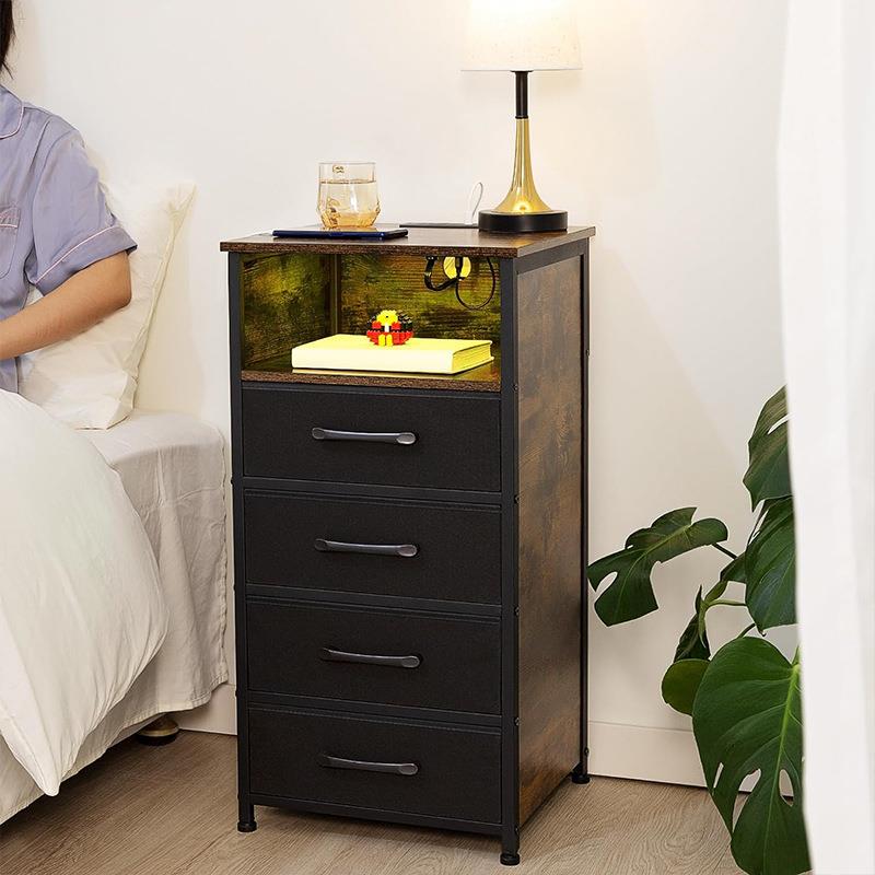 沈氏收纳柜置物架布抽柜布艺抽屉铁架斗柜床头客厅多层折叠储物