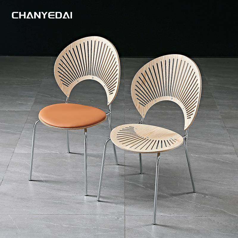 北欧设计师贝壳椅简约家用铁艺现代实木靠背餐厅餐椅vintage椅子,3C数码配件,USB灯,淘宝优惠券,粉丝福利购,淘宝优惠卷