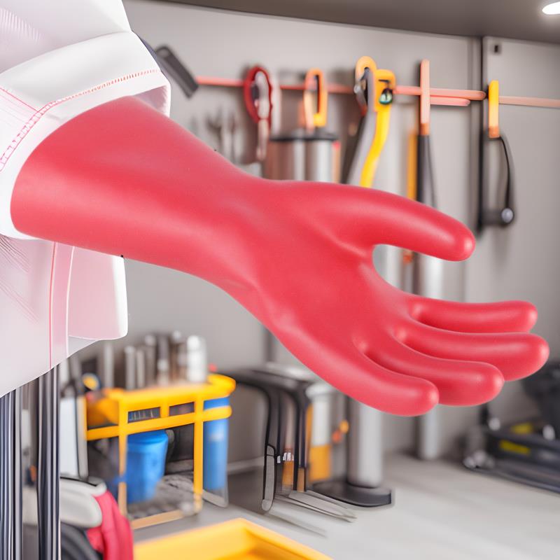 安全牌2.5KV带电作业乳胶手套00级绝缘手套电工低压防护作业手套