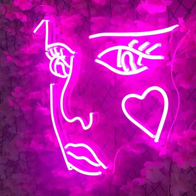 美什LED装饰霓虹灯现货发光字母霓虹灯广告牌标志装饰灯