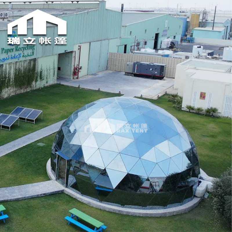 10米镜面透明玻璃星空帐篷户外防晒VR活动室球形玻璃房星空帐篷