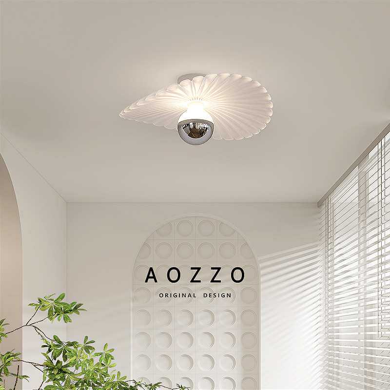 奥朵洋甘菊法式阳台吸顶灯简约入户玄关灯饰中山创意走廊过道灯具