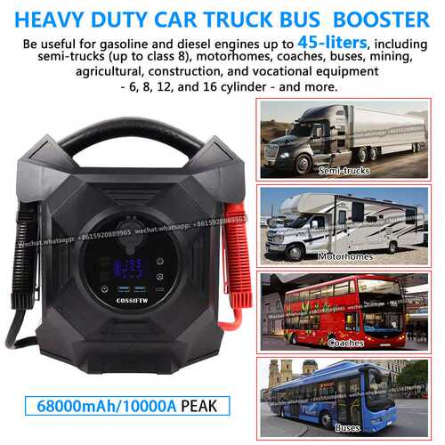 12V 24V semi lorry truck/bus Caravan heavy duty jump starter