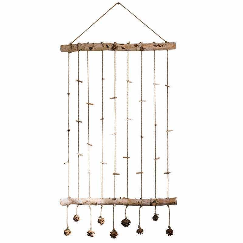 【折扣价】照片夹天然原木手工麻绳悬挂装饰幼儿园教室宿舍照片墙