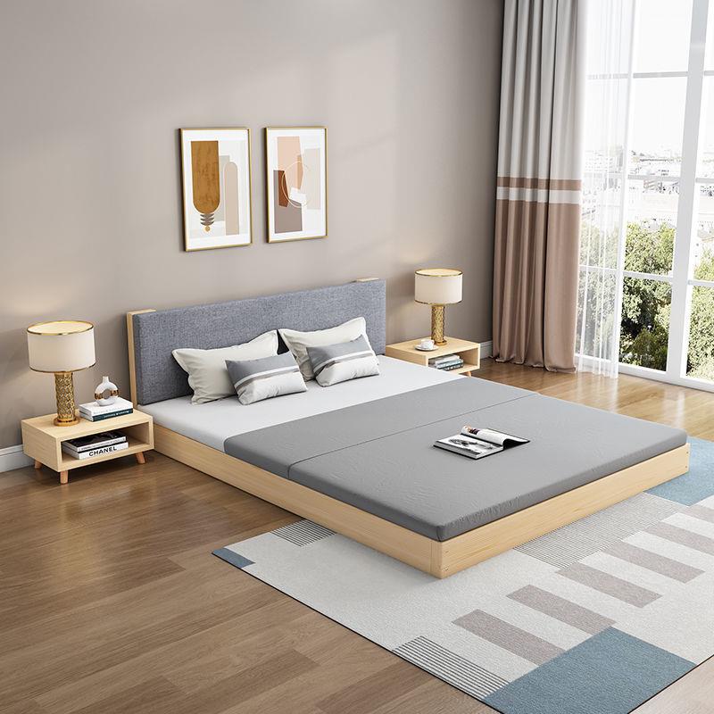 【折扣价】榻榻米床架单双人实木床1.5米现代简约落地矮床1m无床